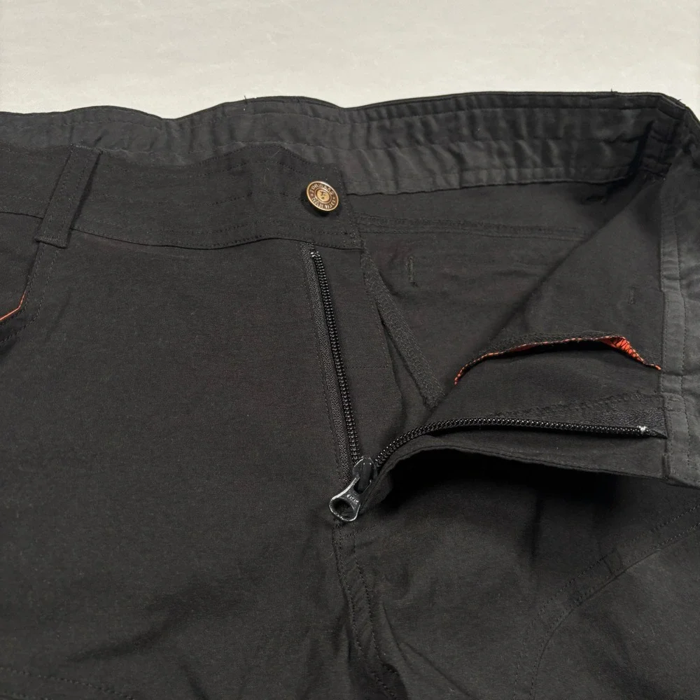 13th Heaven Co Pants Mens 34x32 Black Technical Hiking Outdoor Articulated Knee